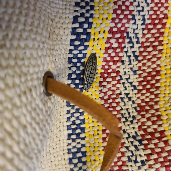 Scala Collezione Floppy Japanese Straw Hat with Leather Chin Strap - Picture 5 of 9